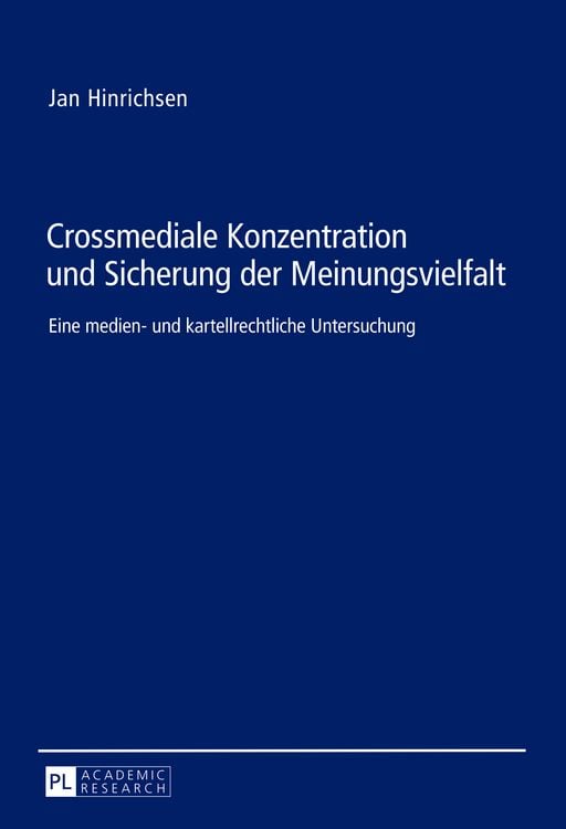 Produktbild: Crossmediale Konzentration und Sicherung der Meinungsvielfalt