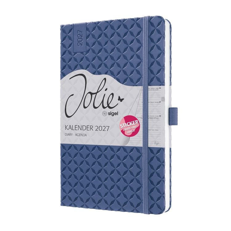 Produktbild: SIGEL 7J101 Wochenkalender Jolie 2027, ca. A5, Indigo Blue, Hardcover