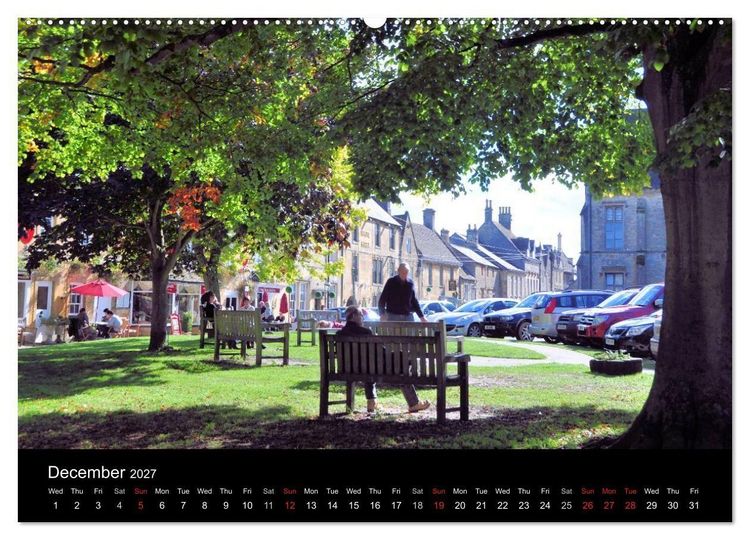 Produktbild: Cotswold Towns (High Quality Premium Wall Calendar 2027 DIN A2 landscape),CALVENDO 12 Month Wall Calendar