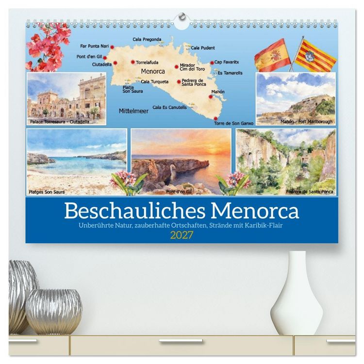 Produktbild: Beschauliches Menorca (hochwertiger Premium Wandkalender 2027 DIN A2 quer), Kunstdruck in Hochglanz