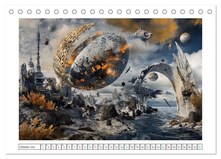 Produktbild: Verborgene Dimensionen (Tischkalender 2026 DIN A5 quer), CALVENDO Monatskalender