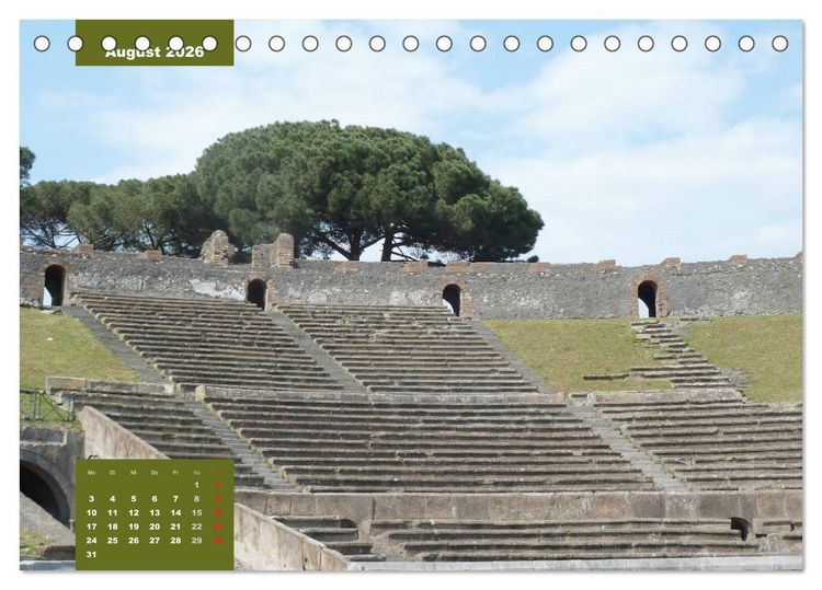 Produktbild: Pompeji-Kalender (Tischkalender 2026 DIN A5 quer), CALVENDO Monatskalender