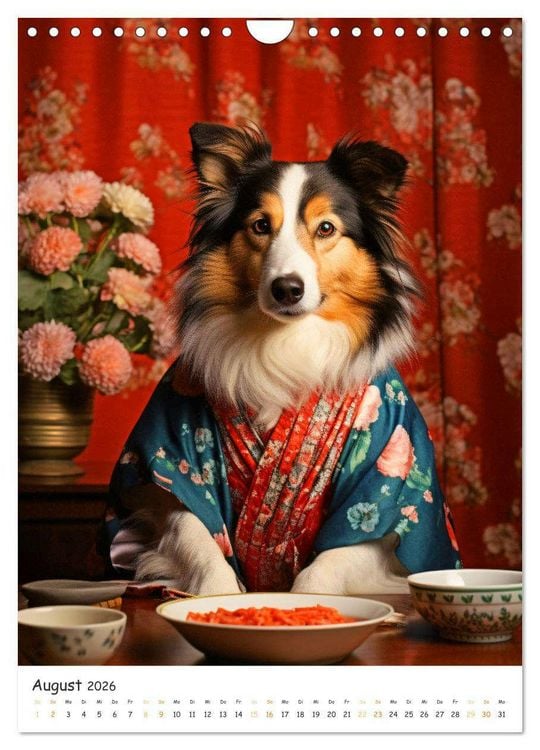 Produktbild: Hunde & Ramen - Ein Jahr voller Genuss und Freude (Wandkalender 2026 DIN A4 hoch), CALVENDO Monatskalender