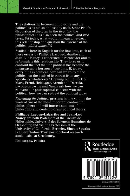 Produktbild: Retreating the Political
