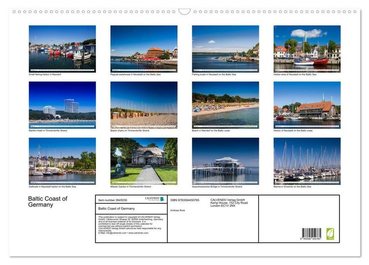 Produktbild: Baltic Coast of Germany (Wall Calendar 2027 DIN A2 landscape), CALVENDO 12 Month Wall Calendar