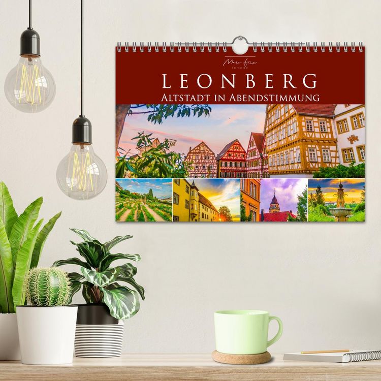 Produktbild: Leonberg - Altstadt in Abendstimmung (Wandkalender 2026 DIN A4 quer), CALVENDO Monatskalender