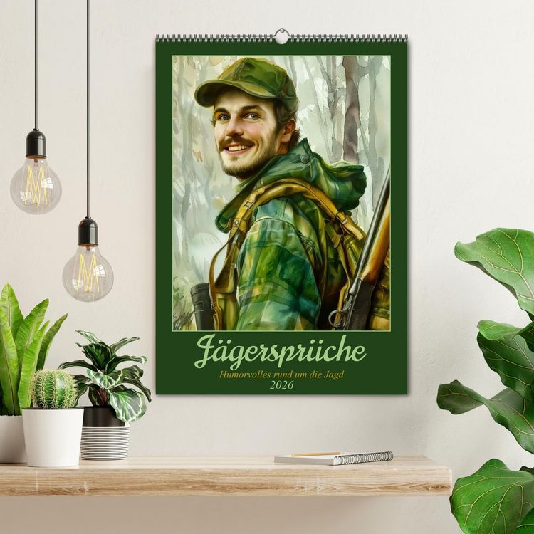 Produktbild: J&auml;gerspr&uuml;che (Wandkalender 2026 DIN A2 hoch), CALVENDO Monatskalender