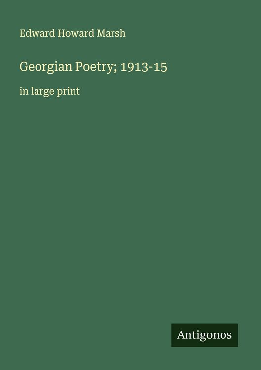 Produktbild: Georgian Poetry; 1913-15