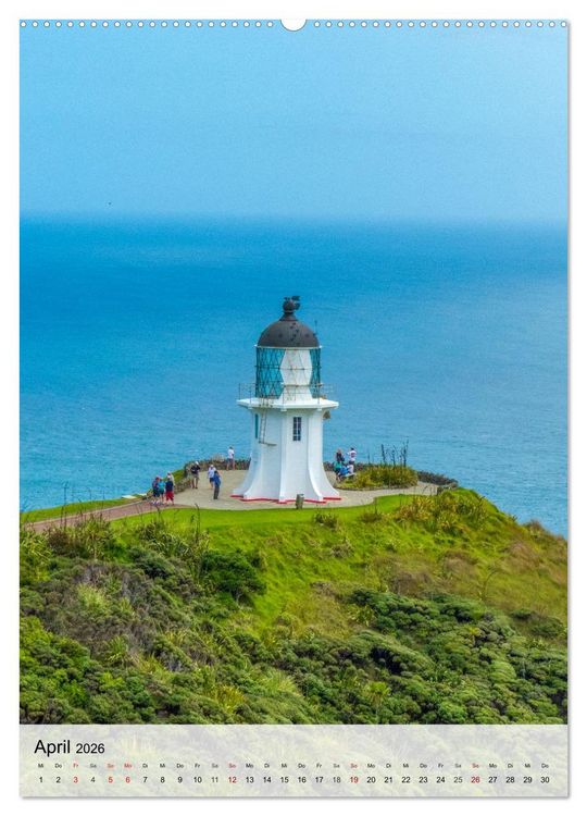 Produktbild: Neuseeland und die Cook Islands - Inseltr&auml;ume und Bergwelten (Wandkalender 2026 DIN A2 hoch), CALVENDO Monatskalender