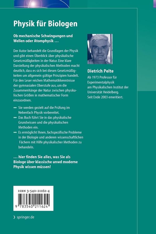 Produktbild: Physik f&uuml;r Biologen