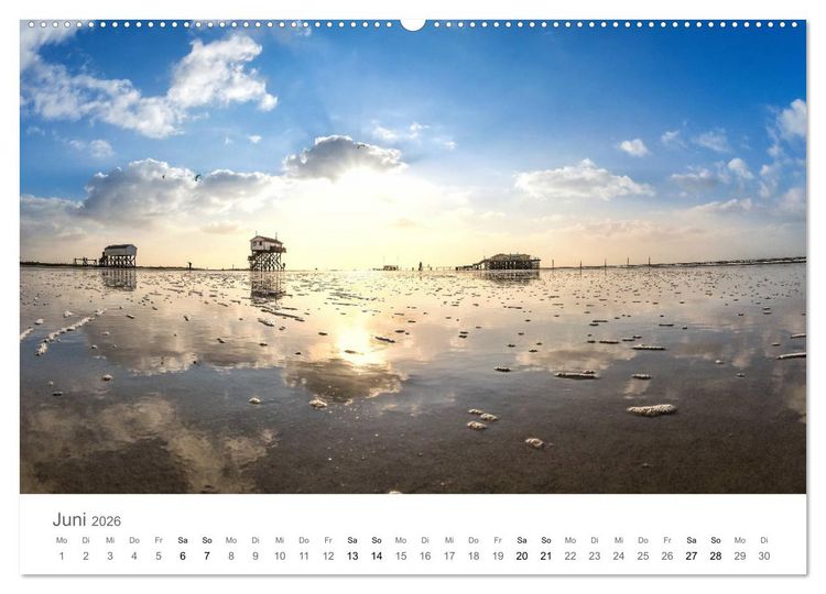 Produktbild: Nordfriesland (hochwertiger Premium Wandkalender 2026 DIN A2 quer), Kunstdruck in Hochglanz