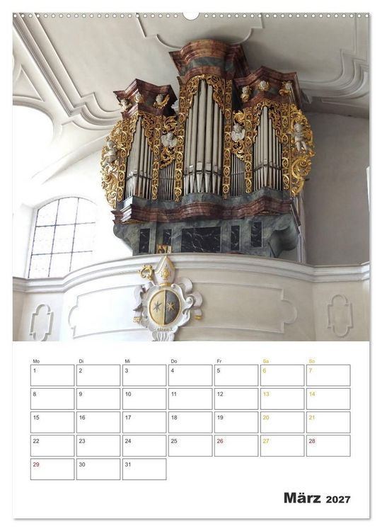Produktbild: Orgeln zum Verlieben! (Wandkalender 2027 DIN A2 hoch), CALVENDO Monatskalender