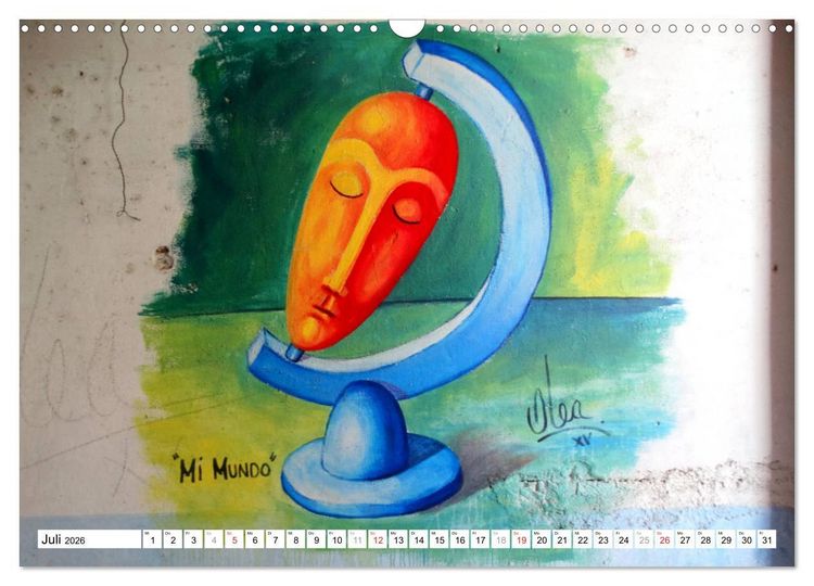 Produktbild: Gesichter Kubas - Havanna Graffiti (Wandkalender 2026 DIN A3 quer), CALVENDO Monatskalender
