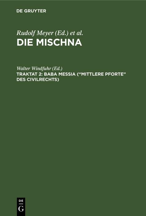 Produktbild: Baba me&szlig;ia ("Mittlere Pforte" des Civilrechts)