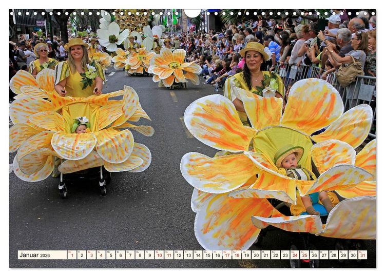 Produktbild: Blumenfest auf Madeira (Wandkalender 2026 DIN A3 quer), CALVENDO Monatskalender