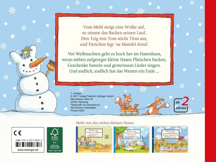 Produktbild: Wenn sieben weihnachtliche Hasen fr&ouml;hlich um die Tanne rasen