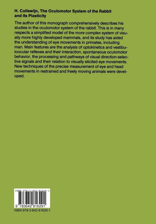 Produktbild: The Oculomotor System of the Rabbit and Its Plasticity