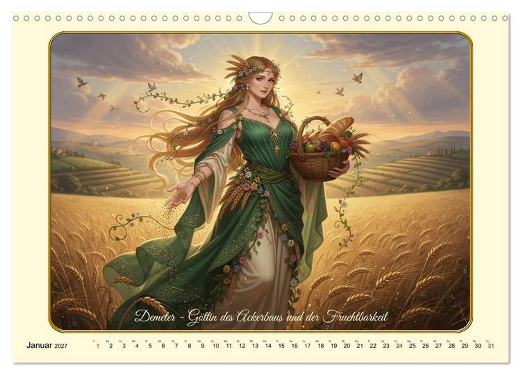 Produktbild: Griechische Gottheiten des Guten (Wandkalender 2027 DIN A3 quer), CALVENDO Monatskalender