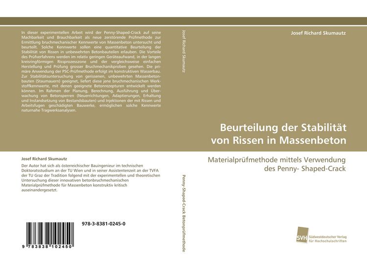 Produktbild: Beurteilung der Stabilit&auml;t von Rissen in Massenbeton