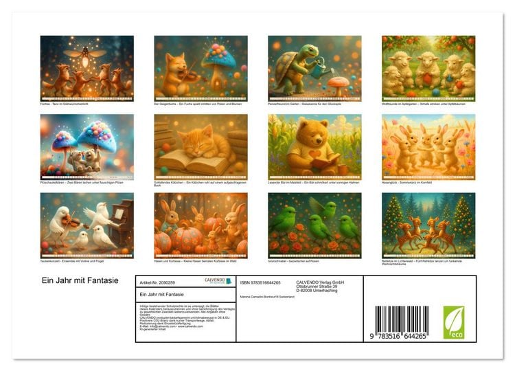 Produktbild: Ein Jahr mit Fantasie (Wandkalender 2026 DIN A4 quer), CALVENDO Monatskalender