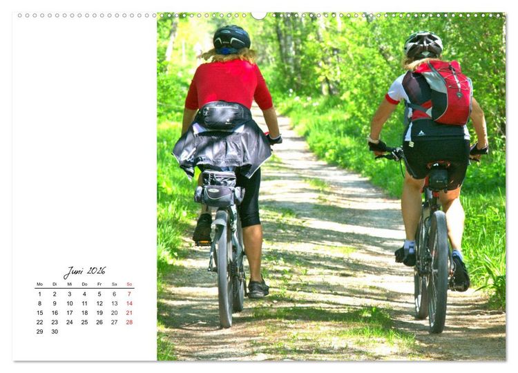 Produktbild: Fahrradtour. Radle dich frei und gesund! (hochwertiger Premium Wandkalender 2026 DIN A2 quer), Kunstdruck in Hochglanz