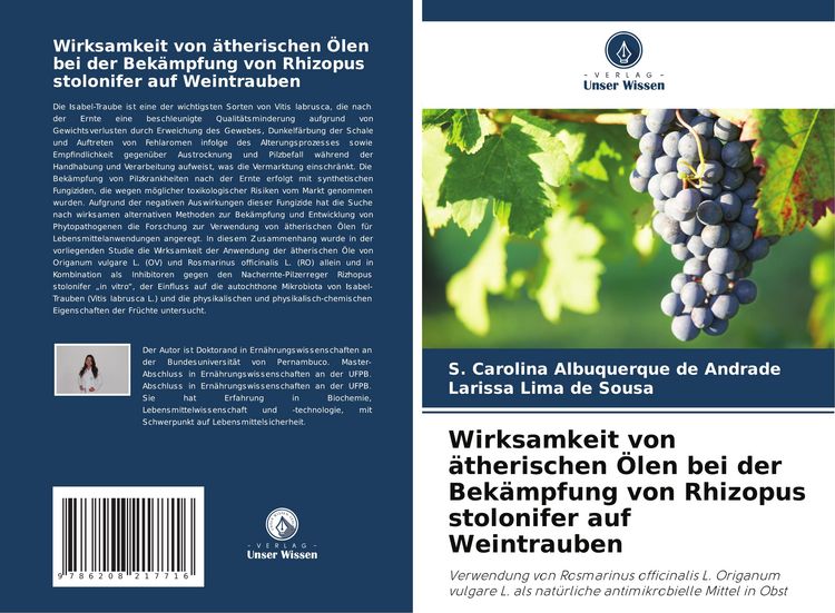 Produktbild: Wirksamkeit von &auml;therischen &Ouml;len bei der Bek&auml;mpfung von Rhizopus stolonifer auf Weintrauben