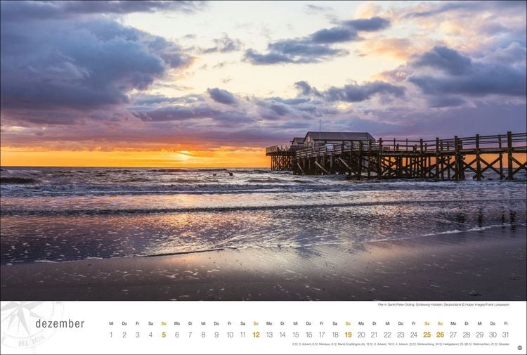 Produktbild: Nordsee Globetrotter Kalender 2027 - Von frischem Wind und weiten Str&auml;nden