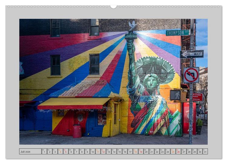 Produktbild: Street Art New York &ndash; Ikonen der Wandkunst (hochwertiger Premium Wandkalender 2026 DIN A2 quer), Kunstdruck in Hochglanz