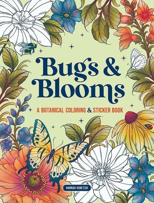 Produktbild: Bugs & Blooms: A Botanical Coloring & Sticker Book (Deluxe Edition)