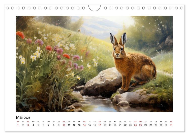 Produktbild: Hasenliebe (Wandkalender 2026 DIN A4 quer), CALVENDO Monatskalender