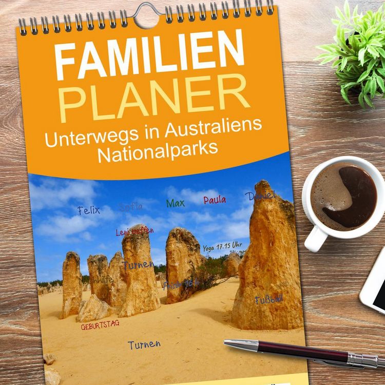Produktbild: Familienplaner 2026 - Unterwegs in Australiens Nationalparks mit 5 Spalten (Wandkalender, 21 x 45 cm) CALVENDO
