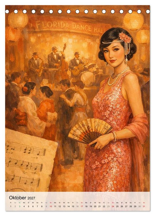 Produktbild: Jazz & Glamour Weltreise (Tischkalender 2027 DIN A5 hoch), CALVENDO Monatskalender