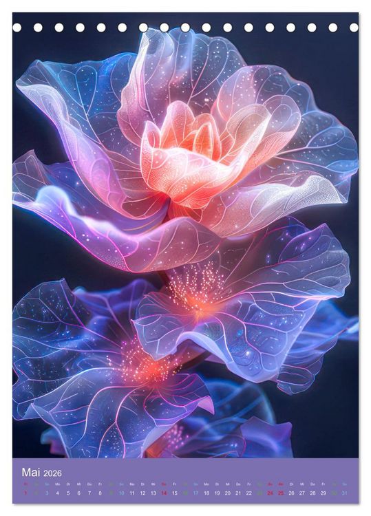 Produktbild: Blumen der Fantasie (Tischkalender 2026 DIN A5 hoch), CALVENDO Monatskalender
