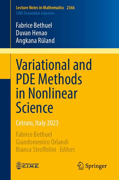 Produktbild: Variational and PDE Methods in Nonlinear Science