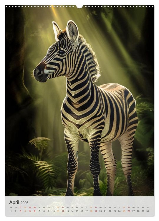 Produktbild: Wilde Tierkinder (Wandkalender 2026 DIN A2 hoch), CALVENDO Monatskalender