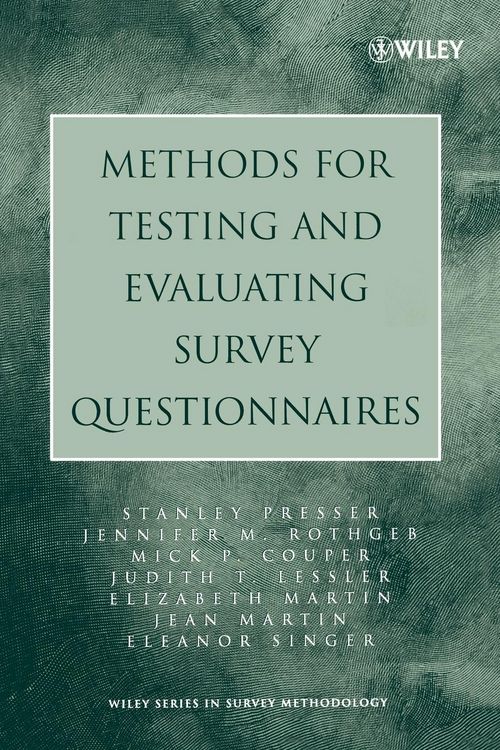 Produktbild: Methods for Testing and Evaluating Survey Questionnaires