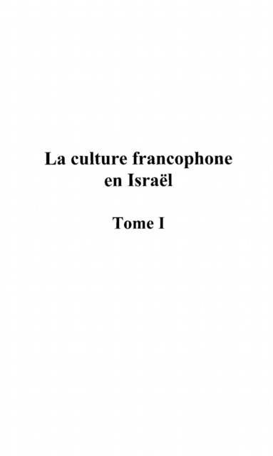 Produktbild: La Culture Francophone En Israel