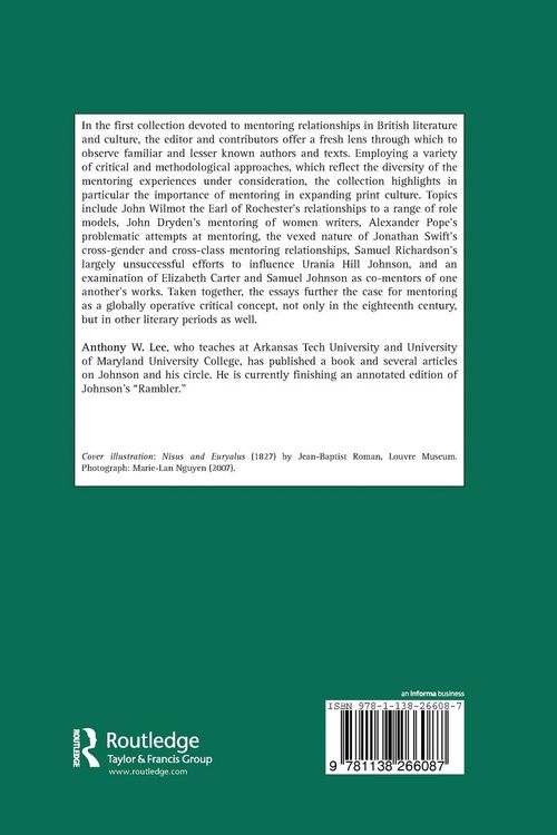 Produktbild: Mentoring in Eighteenth-Century British Literature and Culture