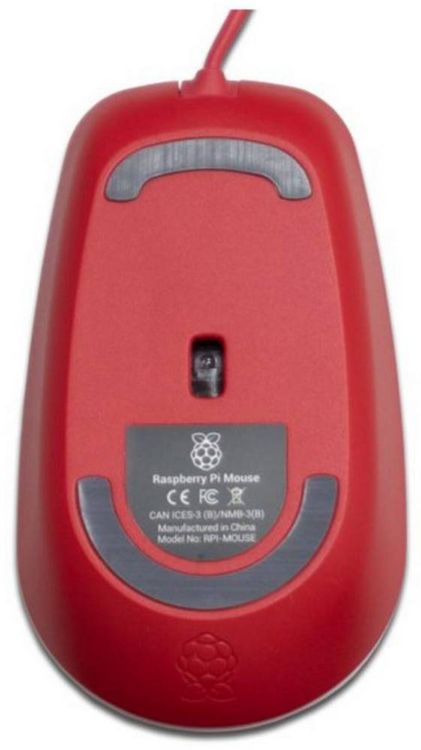 Produktbild: Raspberry Pi&reg; Mouse 2 Maus USB Optisch Wei&szlig;, Rot 3 Tasten