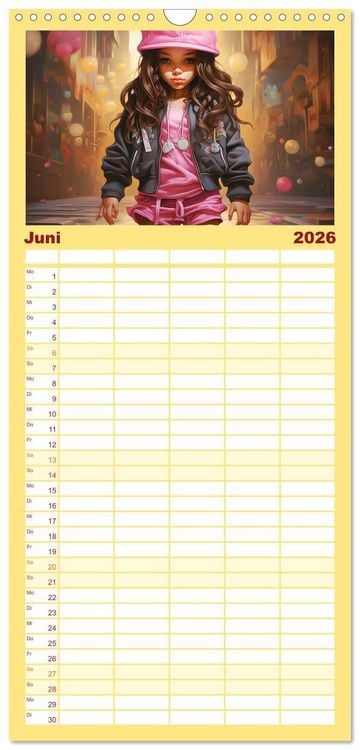 Produktbild: Familienplaner 2026 - Hip Hop Kids. Ein Jahr voller Style und Groove mit 5 Spalten (Wandkalender, 21 x 45 cm) CALVENDO