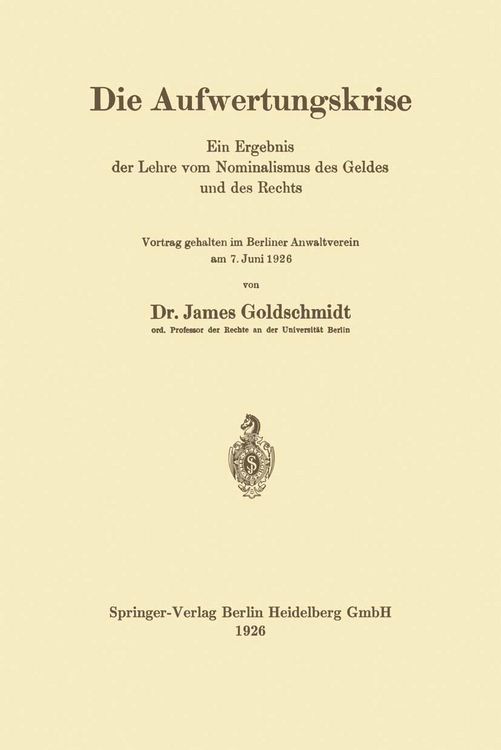Produktbild: Die Aufwertungskrise