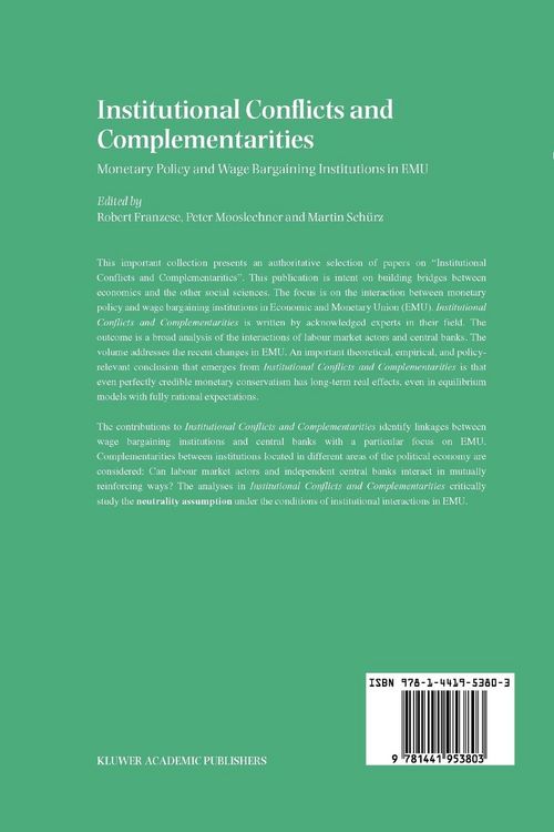 Produktbild: Institutional Conflicts and Complementarities