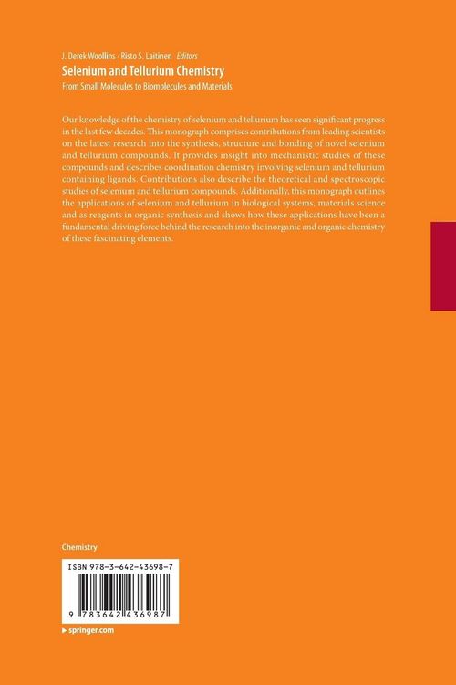 Produktbild: Selenium and Tellurium Chemistry