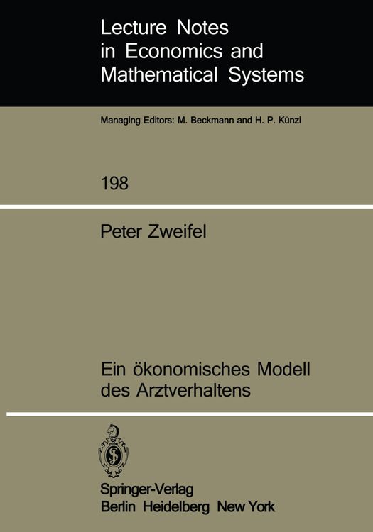 Bild vom Artikel Ein ökonomisches Modell des Arztverhaltens vom Autor P. Zweifel