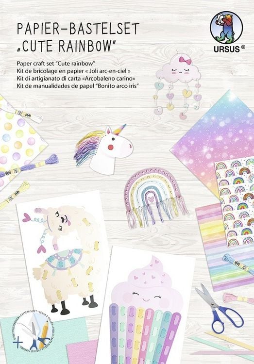 Produktbild: URSUS Kinder-Bastelsets Papier-Bastelset Cute rainbow