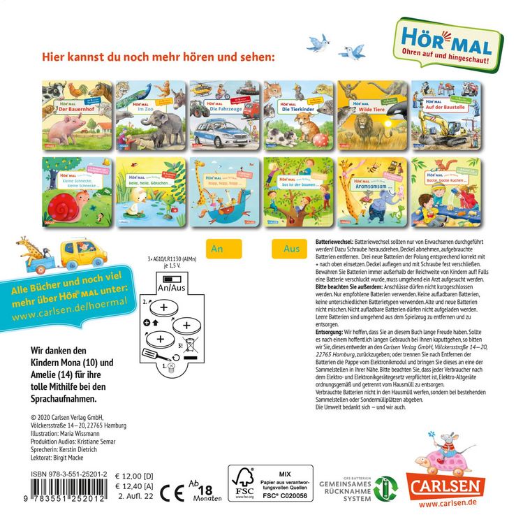 Produktbild: H&ouml;r mal (Soundbuch): Verse f&uuml;r Kleine: Hoppe, hoppe, Reiter ...