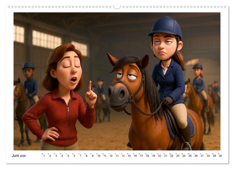 Produktbild: M&auml;dchen brauchen ein Hoppi (hochwertiger Premium Wandkalender 2026 DIN A2 quer), Kunstdruck in Hochglanz