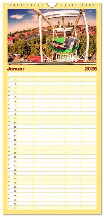 Produktbild: Familienplaner 2026 - Abenteuer M&uuml;nster - Echt jovel! mit 5 Spalten (Wandkalender, 21 x 45 cm) CALVENDO