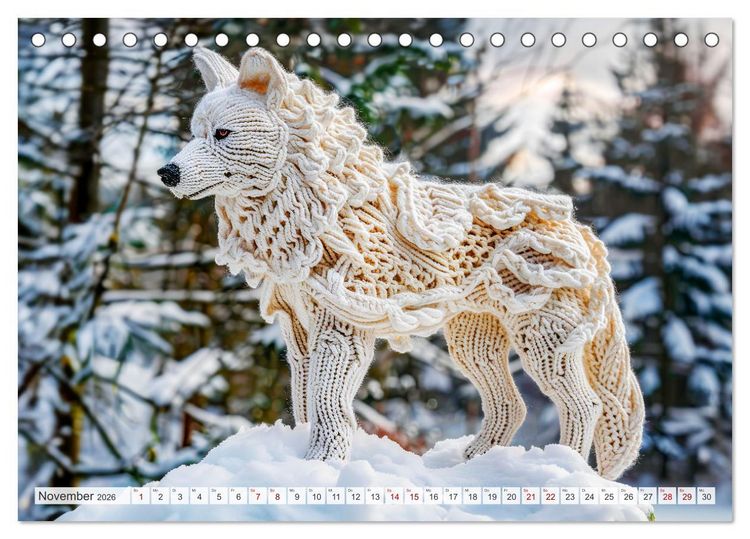 Produktbild: Zauberhafte Wikinger - Nordische Mythologie aus H&auml;kel- und Strickwolle (Tischkalender 2026 DIN A5 quer), CALVENDO Monatskalender