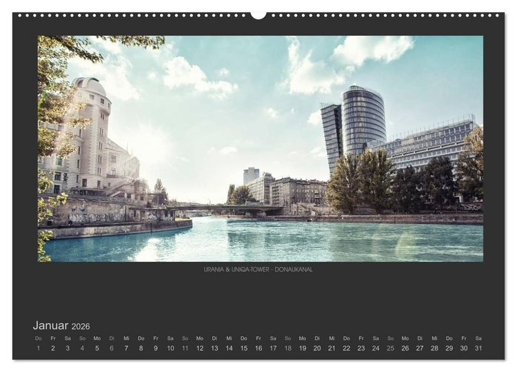 Produktbild: WIEN - EINE STADT VON WELT (hochwertiger Premium Wandkalender 2026 DIN A2 quer), Kunstdruck in Hochglanz